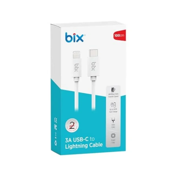 BX-IP02UC Type-C to Lightning Data ve Şarj Kablosu Beyaz 1.20 Metre