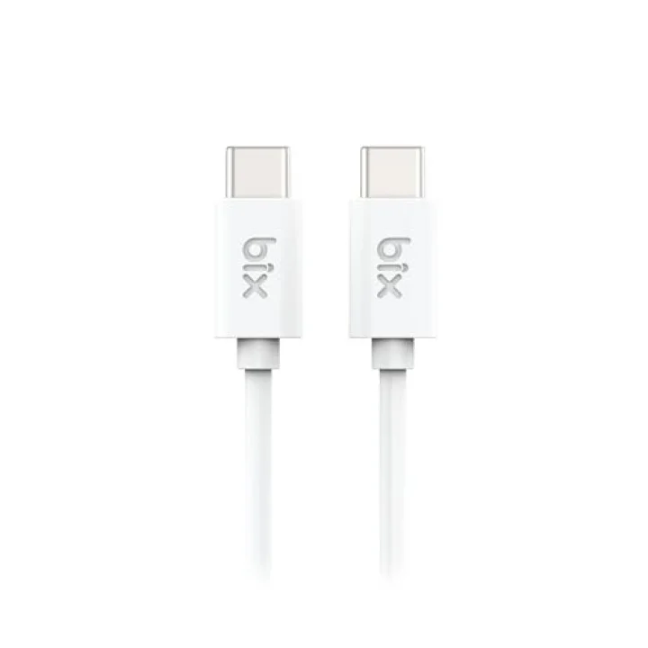 BX-UC02C 60W Type-C to Type-C Hızlı Şarj ve Data Kablosu 1.2 Metre Beyaz