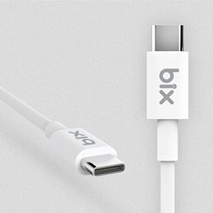 BX-UC02C 60W Type-C to Type-C Hızlı Şarj ve Data Kablosu 1.2 Metre Beyaz