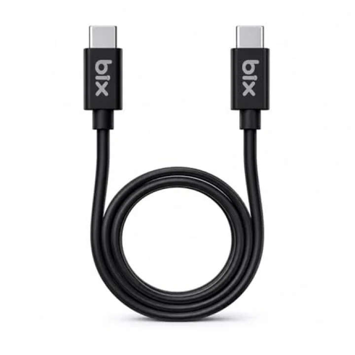 BX-UC02C 60W Type-C to Type-C Hızlı Şarj ve Data Kablosu 1.2 Metre Siyah