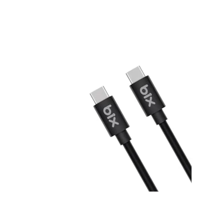 BX-UC02C 60W Type-C to Type-C Hızlı Şarj ve Data Kablosu 1.2 Metre Siyah