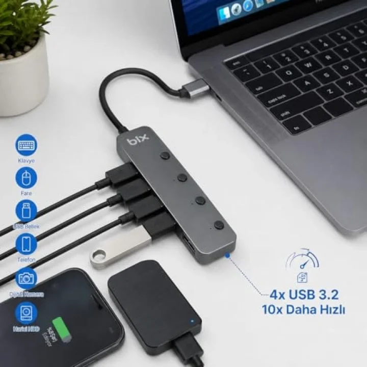 BX20HB Type-Cden 4 Port USB 3.2 Hub