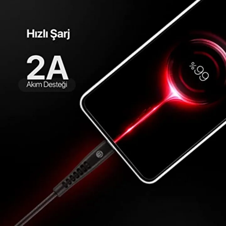 by ttec USB-A - iPhone Lightning 2A Şarj Kablosu 300cm-Siyah - 3DK37S