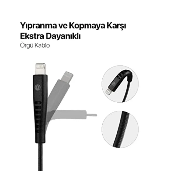 by ttec USB-A - iPhone Lightning 2A Şarj Kablosu 300cm-Siyah - 3DK37S