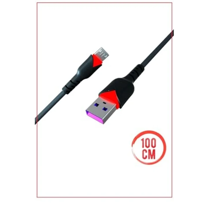 C91 2.0 MAH MİCRO 1 MT GÜL DESENLİ KABLO Araç Şarjı, STANDART