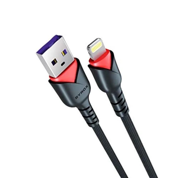 C93 2.0 MAH İPH 1 MT GÜL DESENLİ KABLO Araç Şarjı, Siyah