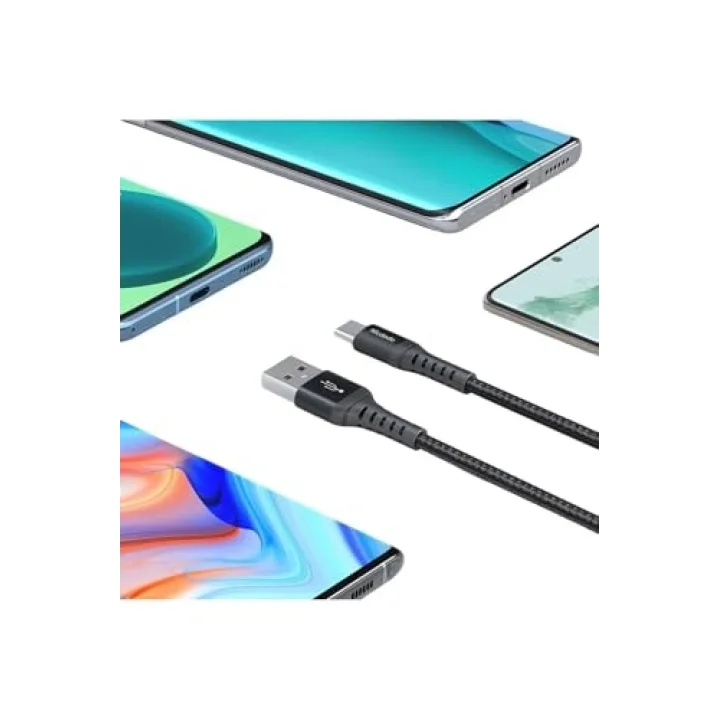 CA-2771 USB-A TO Type-C Q.C 4.0 Hızlı Data-Şarj Kablosu 1m - Siyah