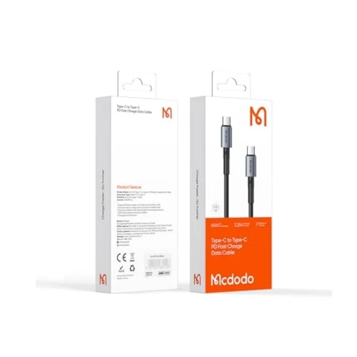 Ca-3131 65W Pd Type-C To Type-C Şarj Ve Data Kablosu 1.5M, Siyah