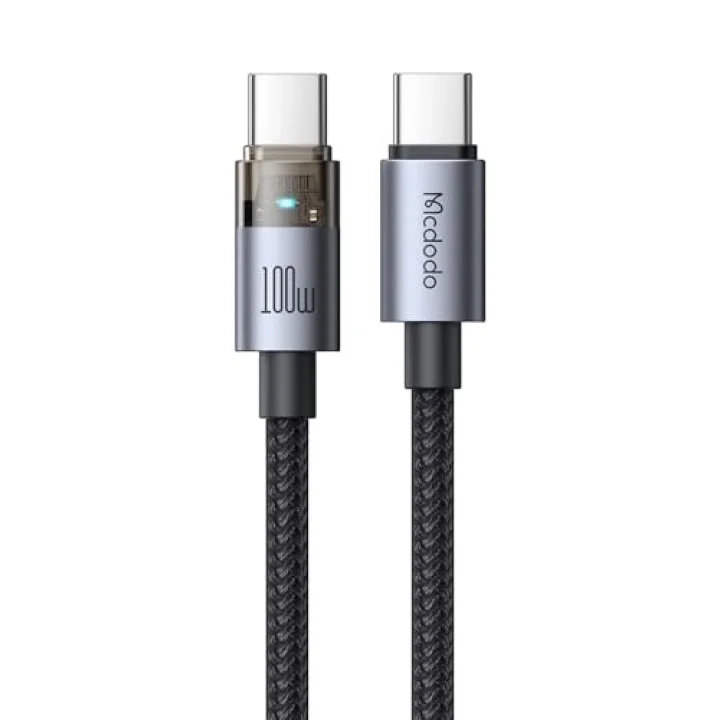 Ca-5580 Type-C TO Type-C 100W 1.2M Hızlı Şarj VE Data Kablosu 1,2M Siyah