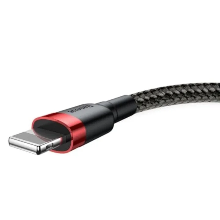 Cafule 1.5 A Lightning ile Uyumlu 2 Metre Şarj Kablosu CALKLF-C19 - Siyah