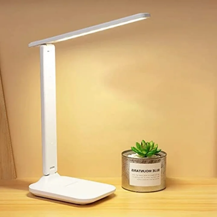 Çalışma masası lambası, LED masa lambası, kısılabilir masa lambası, dokunmatik anahtar, 3 renk ve 10 parlaklık kademesi, göz dostu masa lambası, gece lambası, ofis, okuma, çalışma için [Enerji