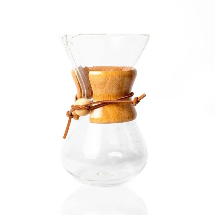 Cam Dripper Kahve Ekipmanı, 600 ml, 4 cup (Chemex Modeli)