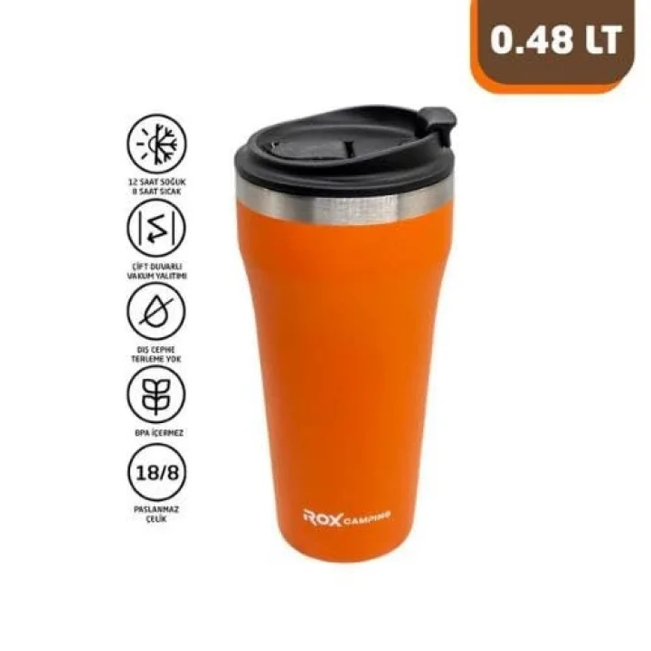 Camping 0192 Kahve Termosu 0.48 Lt - Turuncu
