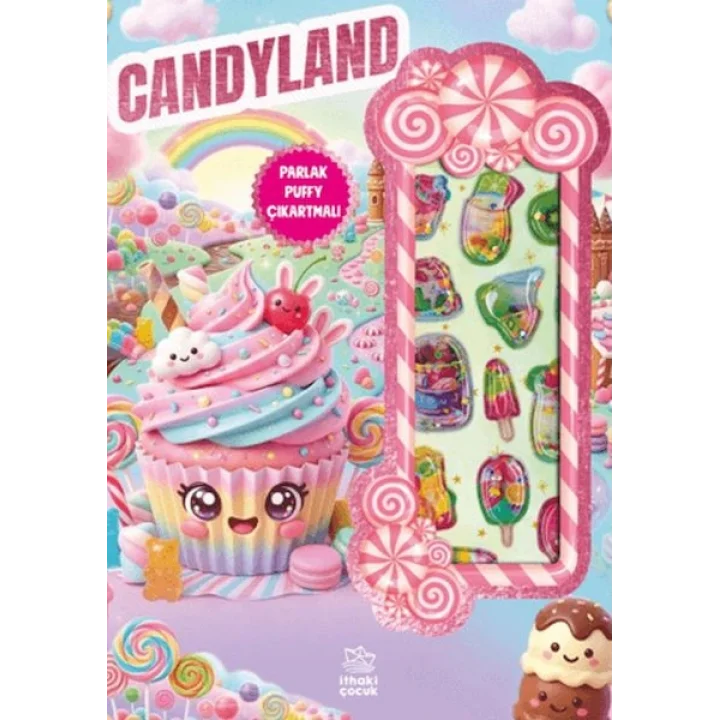 Candyland - Puffy Parlak Çıkartmalı Boyama Kitabı