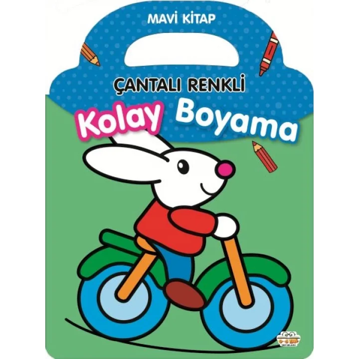 Çantalı Renkli Kolay Boyama- Mavi Kitap