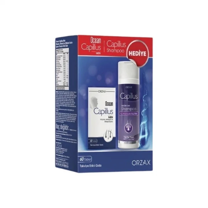 Capillus Men 60 Tablet + Capillus Şampuan 200 ml Hediyeli