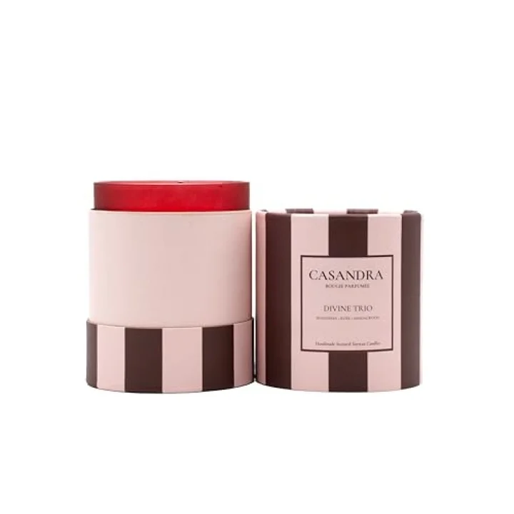 Casandra Divine Trio Soya Mum – Mandalina & Gül & Sandal Ağacı Kokulu Dekoratif Aromaterapi Mum