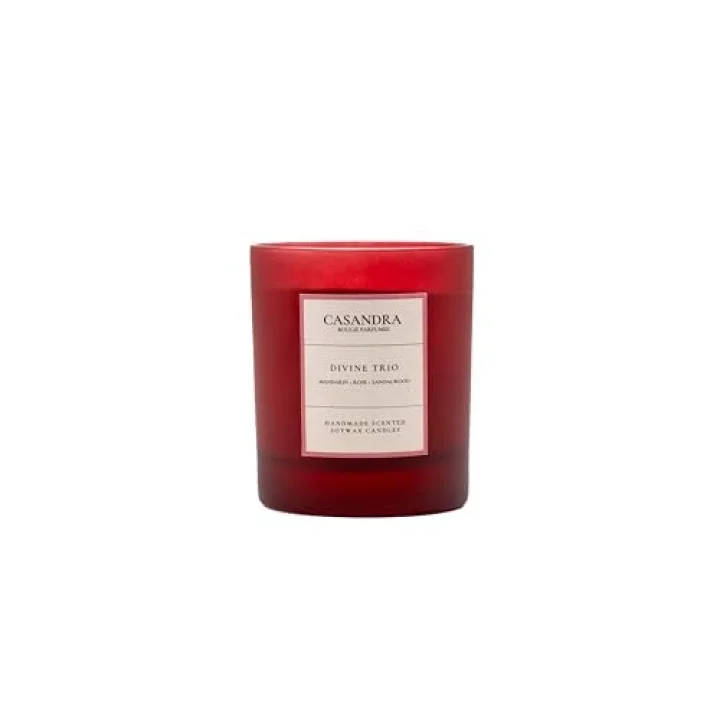 Casandra Divine Trio Soya Mum – Mandalina & Gül & Sandal Ağacı Kokulu Dekoratif Aromaterapi Mum