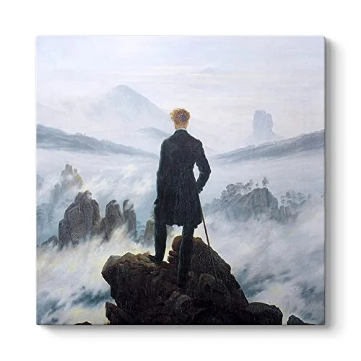 Caspar David Friedrich - Bulutların Üzerinde Yolculuk Tablosu 90 x 90