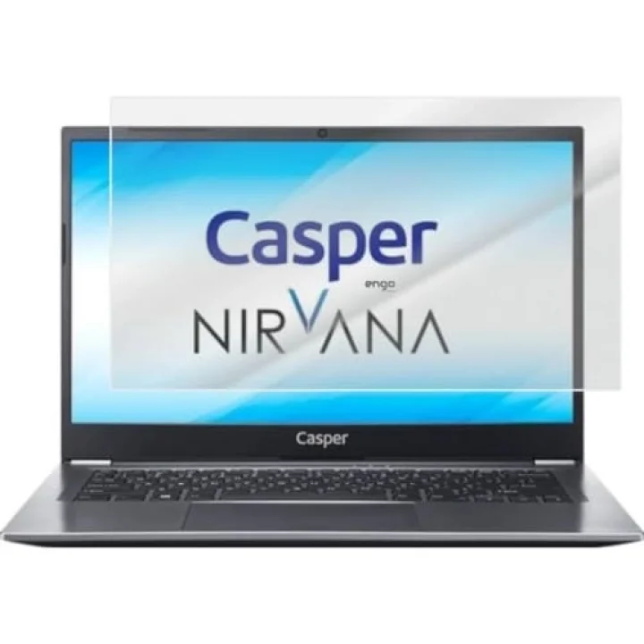 Casper Nirvana C500 15.6 İnç İle Uyumlu Mat Ekran Koruyucu Notebook, Yansıma Ve Parlama Önleyici Parmak İzi Bırakmayan Laptop Koruma, 9H Temperli Kırılmaz Esnek Nano Cam 16:9