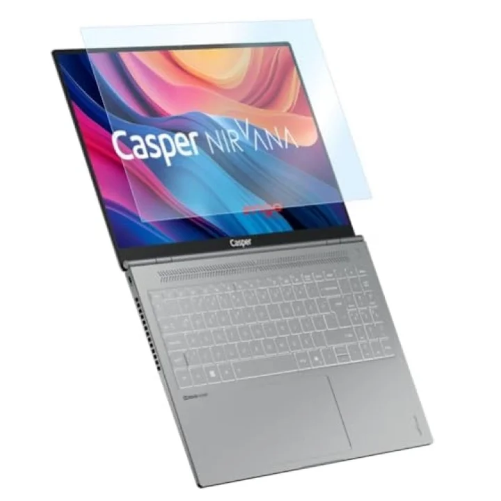 Casper Nirvana S100 16 İnç İle Uyumlu Ekran Koruyucu Notebook, 9H Temperli Kırılmaz Esnek Nano Cam, Çizilmeye Ve Darbeye Dayanıklı Laptop Koruma, HD Şeffaf 16:10
