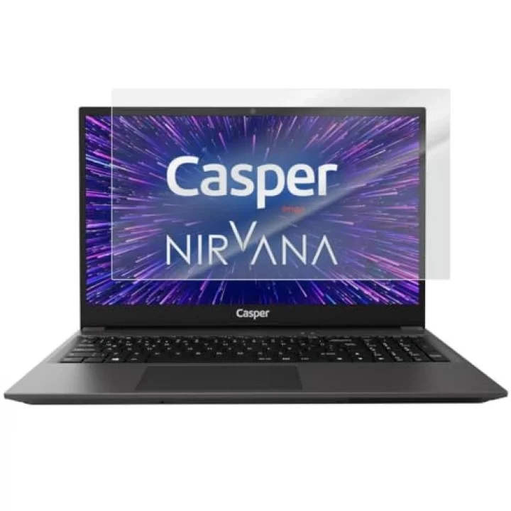 Casper Nirvana X500 15.6 İnç İle Uyumlu Mat Ekran Koruyucu Notebook, Yansıma Ve Parlama Önleyici Parmak İzi Bırakmayan Laptop Koruma, 9H Temperli Kırılmaz Esnek Nano Cam 16:9