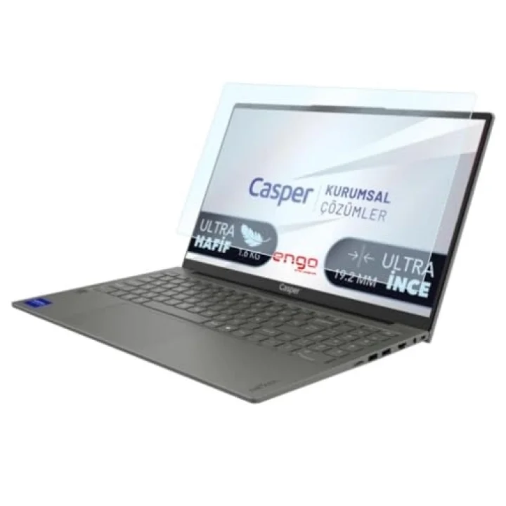 Casper Nirvana X750 15.6 İnç İle Uyumlu Ekran Koruyucu Notebook, 9H Temperli Kırılmaz Esnek Nano Cam, Çizilmeye Ve Darbeye Dayanıklı Laptop Koruma, HD Şeffaf 16:9