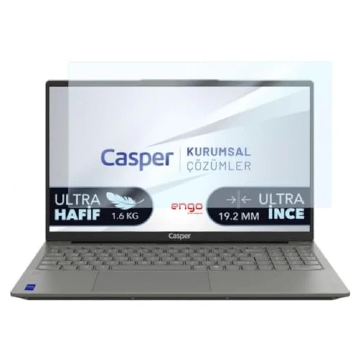 Casper Nirvana X750 15.6 İnç İle Uyumlu Ekran Koruyucu Notebook, 9H Temperli Kırılmaz Esnek Nano Cam, Çizilmeye Ve Darbeye Dayanıklı Laptop Koruma, HD Şeffaf 16:9