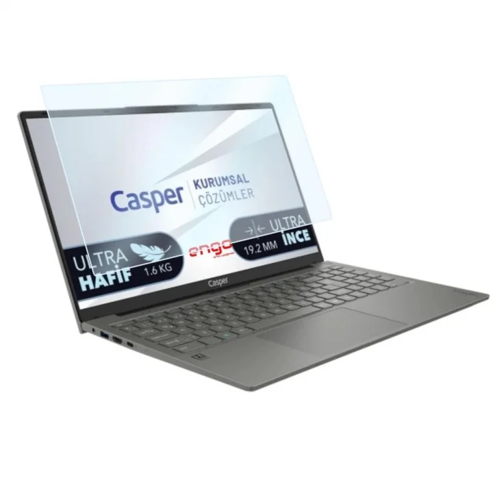 Casper Nirvana X750 15.6 İnç İle Uyumlu Ekran Koruyucu Notebook, 9H Temperli Kırılmaz Esnek Nano Cam, Çizilmeye Ve Darbeye Dayanıklı Laptop Koruma, HD Şeffaf 16:9