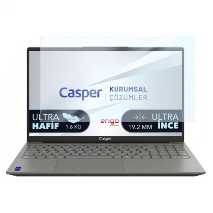 Casper Nirvana X750 15.6 İnç İle Uyumlu Ekran Koruyucu Notebook, 9H Temperli Kırılmaz Esnek Nano Cam, Çizilmeye Ve Darbeye Dayanıklı Laptop Koruma, HD Şeffaf 16:9