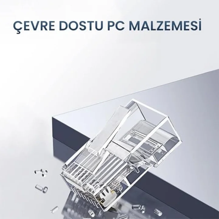 CAT5e RJ45 Jack Ethernet Konnektörü Altın Kaplama 100 Adet