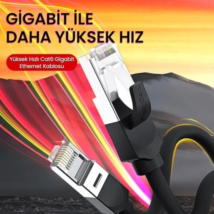 Cat6 1000Mbps Gigabit FTP RJ45 Ethernet Ağ Kablosu 10 Metre