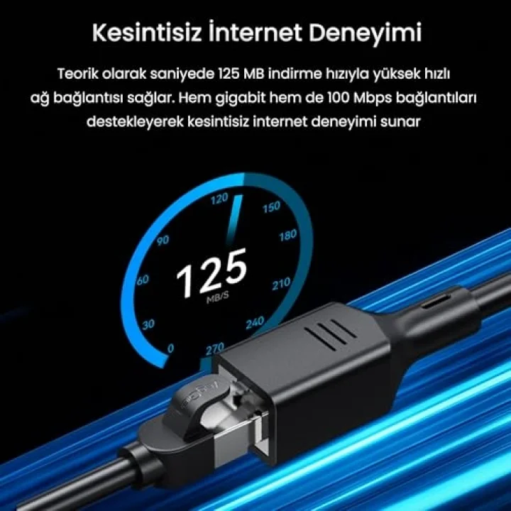 Cat6 1000Mbps Gigabit FTP RJ45 Ethernet Ağ Uzatma Kablosu 2 Metre