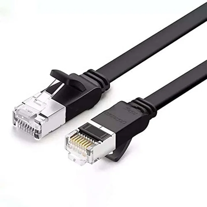 Cat6 Flat Pure Copper Metal Konnektör UTP Ethernet Kablosu 1 Metre
