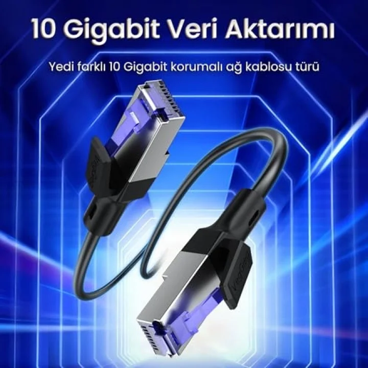 CAT7 10Gbps Gigabit 600Mhz FTP RJ45 Ethernet Kablosu 10 Metre