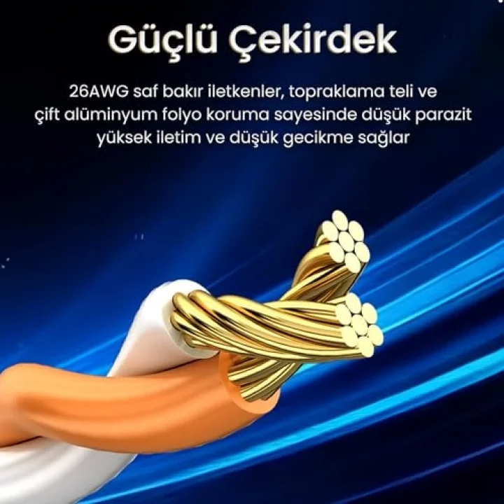 CAT7 10Gbps Gigabit 600Mhz FTP RJ45 Ethernet Kablosu 10 Metre