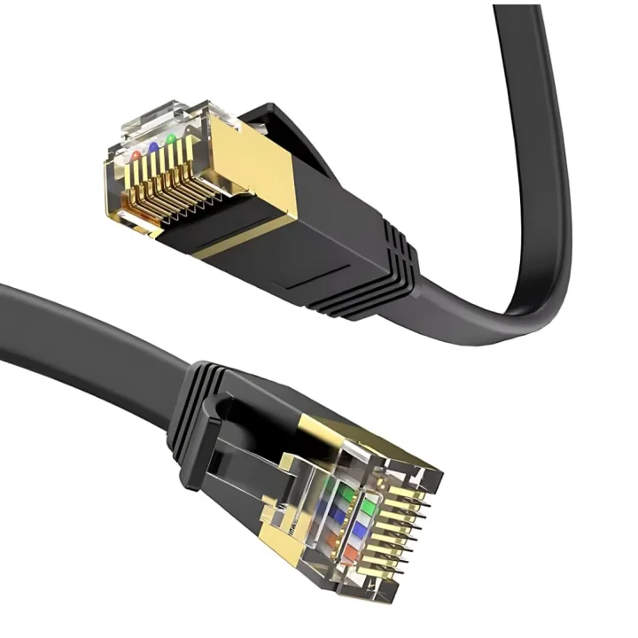 CAT7 Ethernet Kablosu (5 Metre) 10Gbps Premium İnternet Lan Kablo Flat Modem Ağ Kablosu 5mt