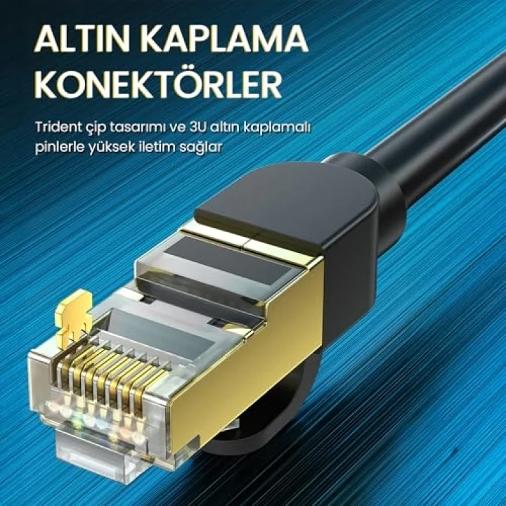 CAT8 40Gbps 2000Mhz STP RJ45 Ethernet Kablosu 2 Metre