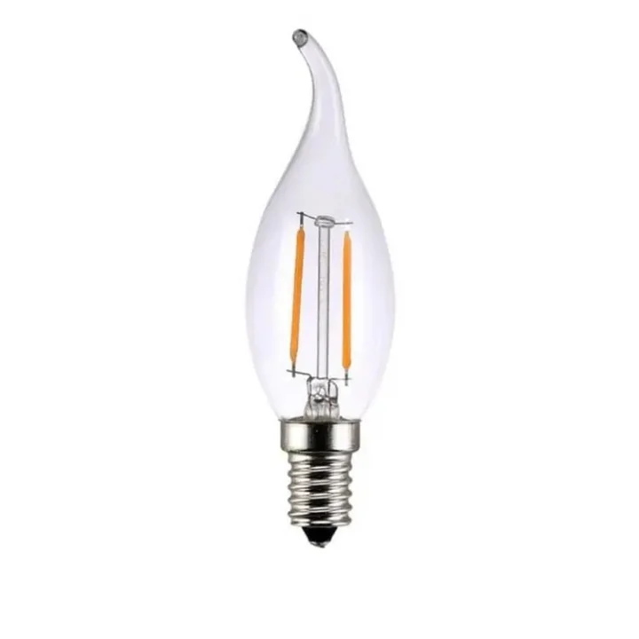 Cata CT-4064 10lu Paket Kıvrık LED Rustik Ampul - 7W E14 İnce Duy, Dekoratif Avize Ampulü (3000K Günışığı)