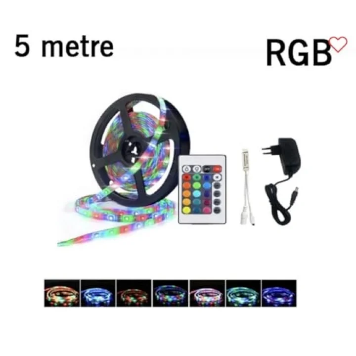 Cata Ct-4557 Rgb Şerit Led Seti (5 Mt Rgb Led+Trafo+Rgb Kumanda)