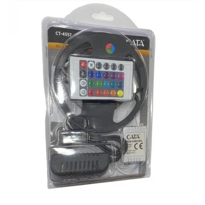 Cata Ct-4557 Rgb Şerit Led Seti (5 Mt Rgb Led+Trafo+Rgb Kumanda)