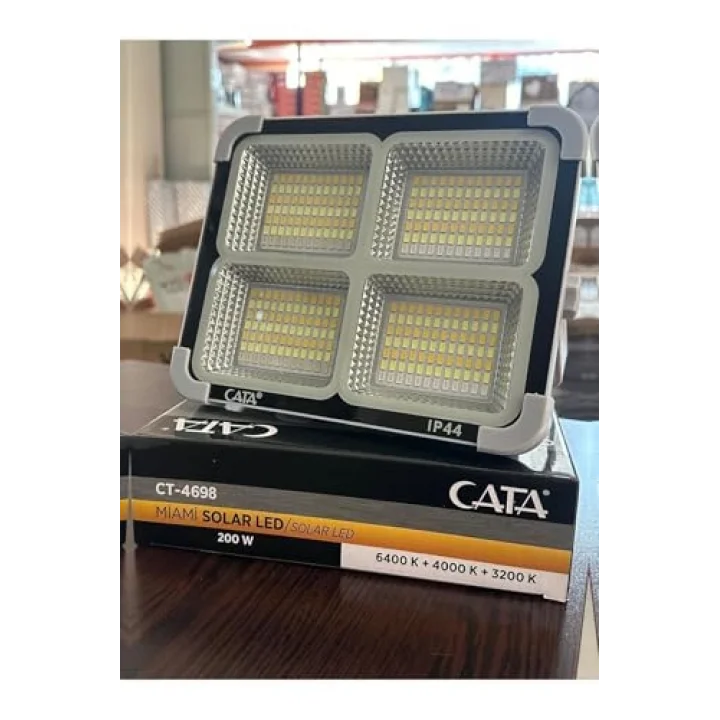 Cata Ct-4698 Miami Solar Led Projektör (Yeni Solar Panel Ve Pil Ömrü Güçlendirilmiş)