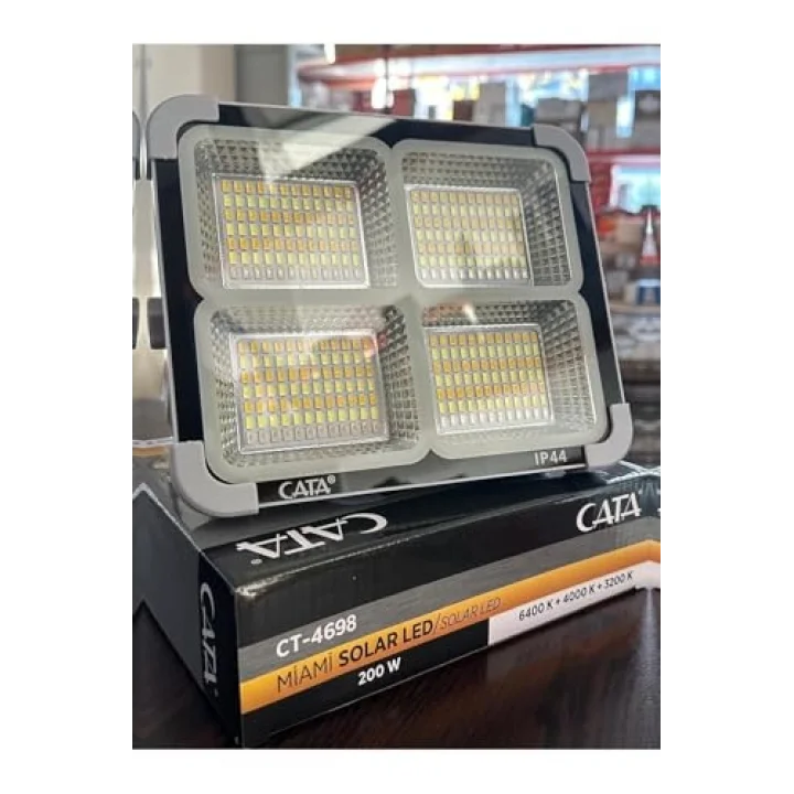Cata Ct-4698 Miami Solar Led Projektör (Yeni Solar Panel Ve Pil Ömrü Güçlendirilmiş)