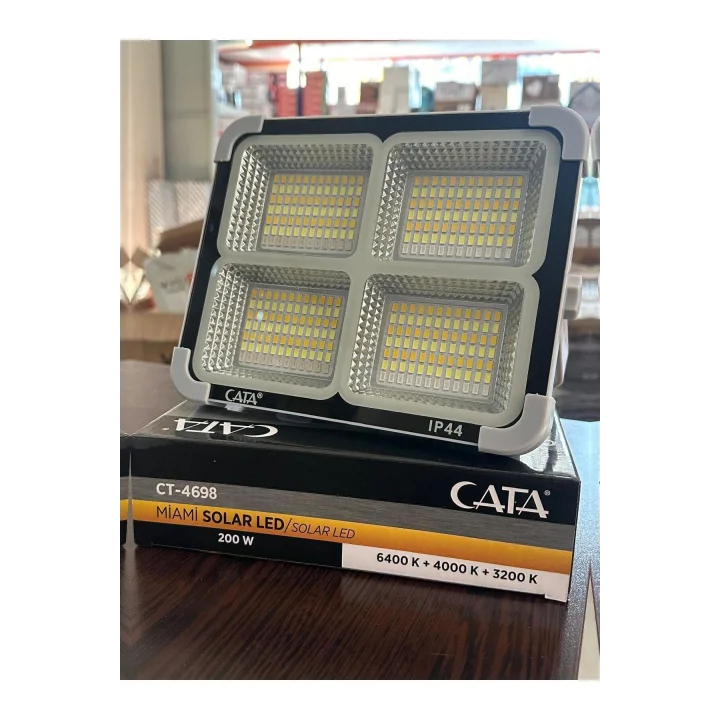 Cata Ct-4698 Miami Solar Led Projektör (Yeni Solar Panel Ve Pil Ömrü Güçlendirilmiş)