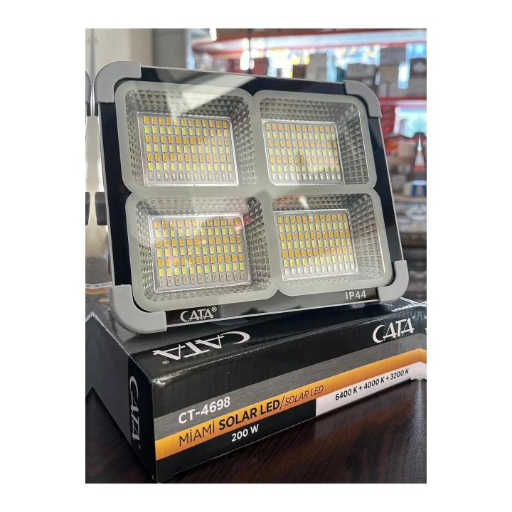 Cata Ct-4698 Miami Solar Led Projektör (Yeni Solar Panel Ve Pil Ömrü Güçlendirilmiş)