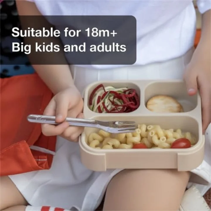 Çatal ve Kaşıklı Bento Beslenme Kutusu Seti - Caramel 1286845