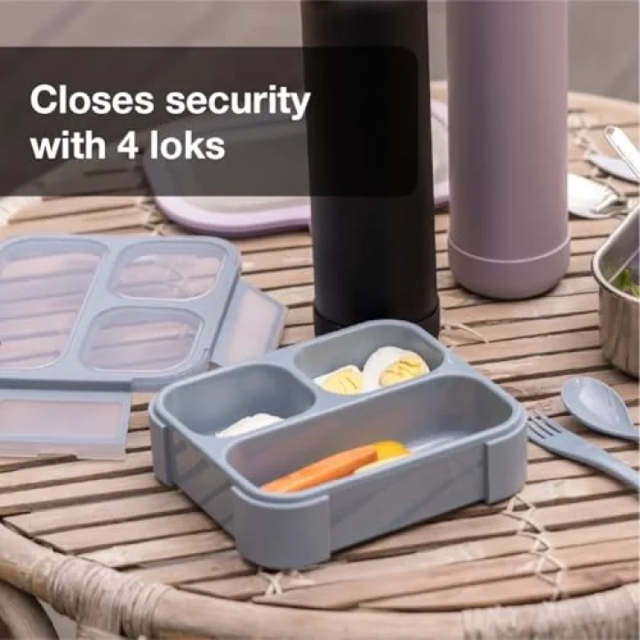 Çatal ve Kaşıklı Bento Beslenme Kutusu Seti - Caramel 1286845