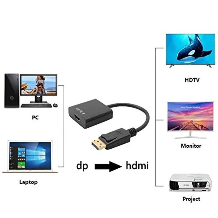 CDG-CNV36 Display Port Erkek - HDMI Dişi Çevirici Adaptör CDG-CNV36