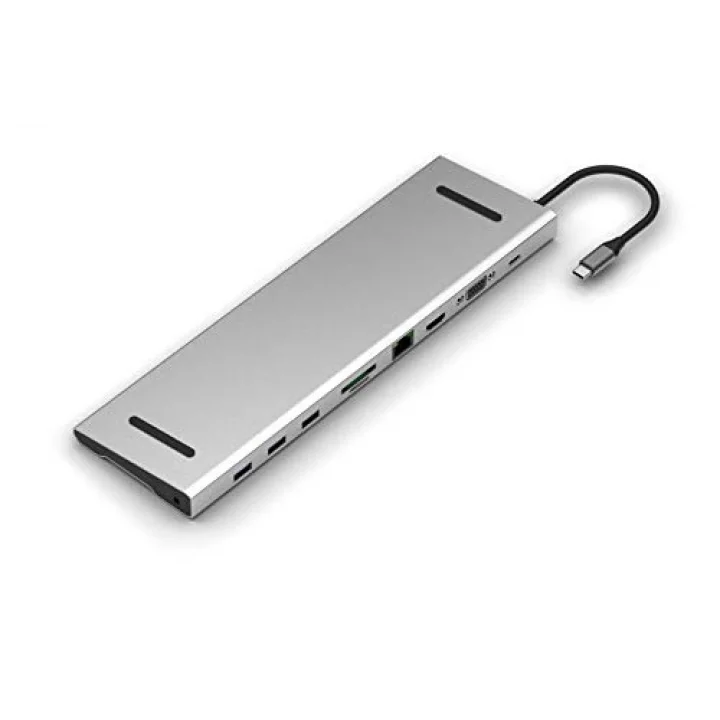 CDG-CNV80 Type-C to 10in1 Macbook Notebook Port Çoklayıcı (3xUSB 3.0+HDMI+USB 3.1 Type-C + RJ45 + SD/TF)