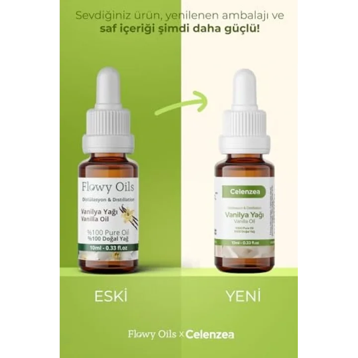 Celenzea Vanilya Yağı%100 Doğal Bitkisel Uçucu Yağ Vanilla Oil 10ml